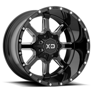 XD XD838 MAMMOTH 20X9 18 6X114.3/6X139.7/6X4.5/5.5 Gloss Black Milled