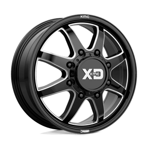XD XD845 PIKE DUALLY 20X8.25 105 8X165.1 GLOSS BLACK MILLED - FRONT