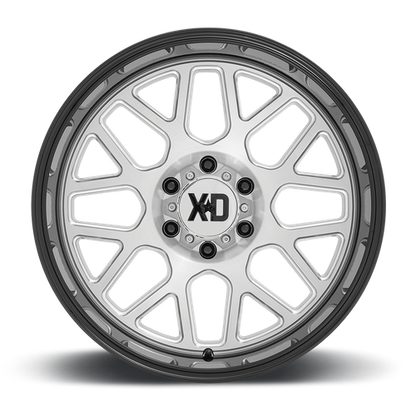 XD XD849 GRENADE 2 20X10 -18 5X127/5X5.0 Brushed Milled With Gloss Black Lip