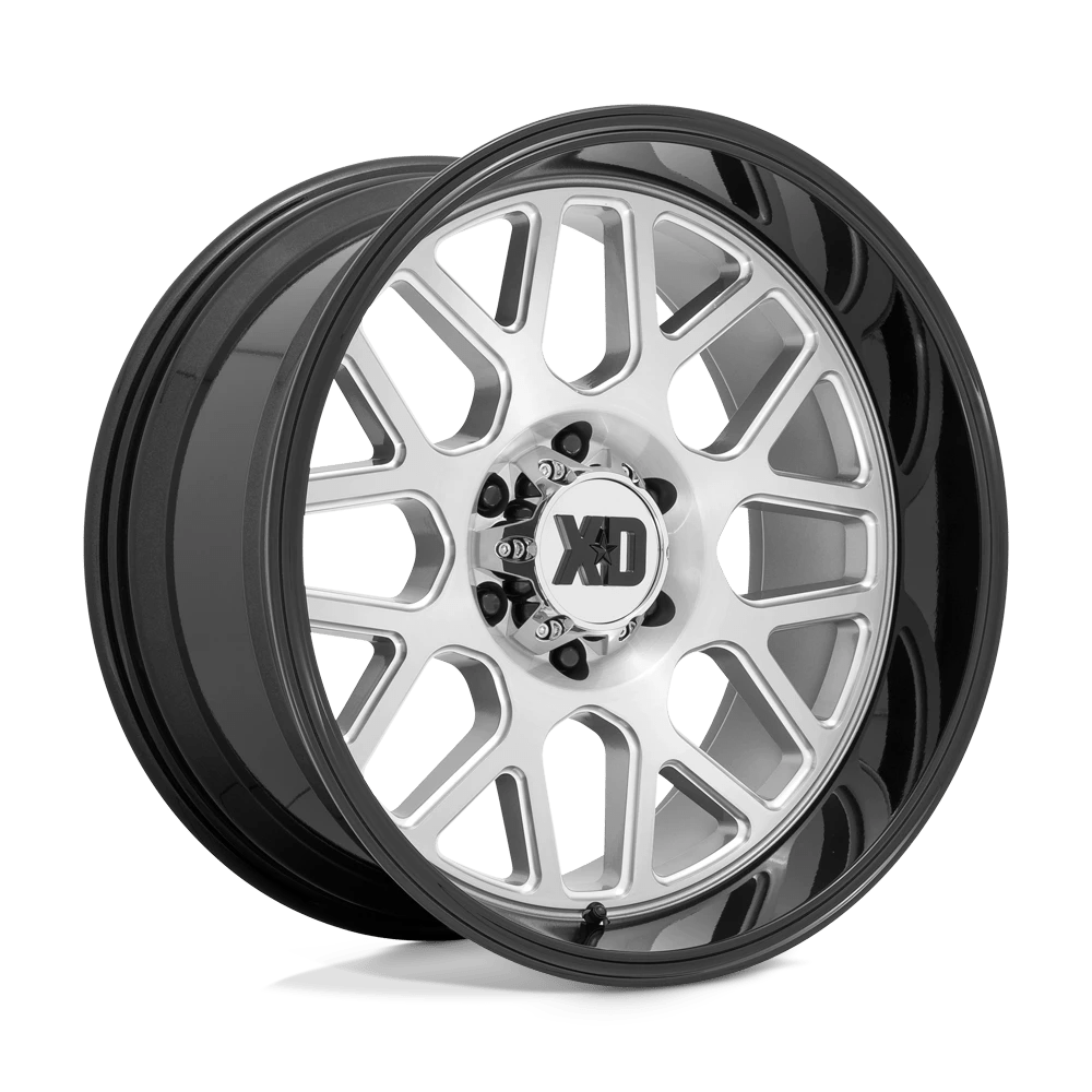 XD XD849 GRENADE 2 24X12 -44 8X170/8X6.7 Brushed Milled With Gloss Black Lip