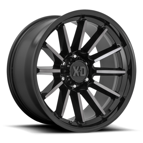 XD XD855 LUXE 20X9 18 5X150/5X150 Gloss Black Machined With Gray Tint