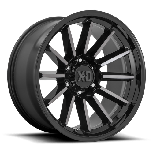 XD XD855 LUXE 22X10 -18 5X127/5X5.0 Gloss Black Machined With Gray Tint