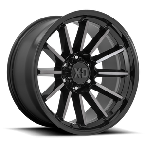 XD XD855 LUXE 17X9 0 5X127/5X5.0 Gloss Black Machined With Gray Tint