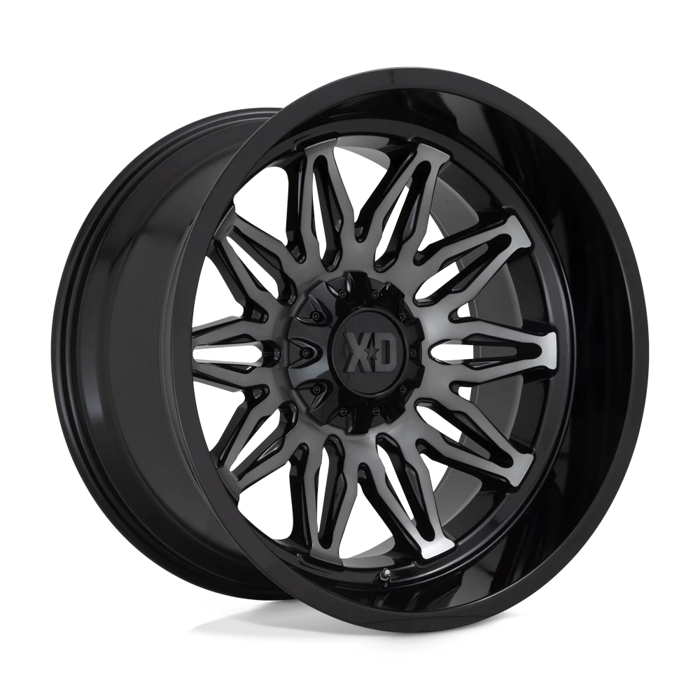 XD XD859 GUNNER 22X12 -44 5X127/5X139.7/5X5.0/5.5 Gloss Black Machined With Gray Tint