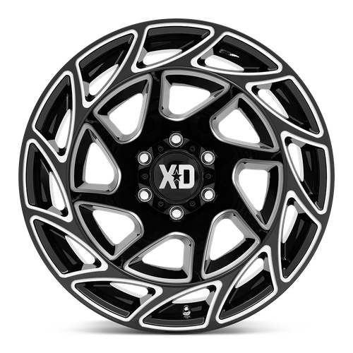 XD XD860 ONSLAUGHT 20X12 -44 5X127 GLOSS BLACK MILLED