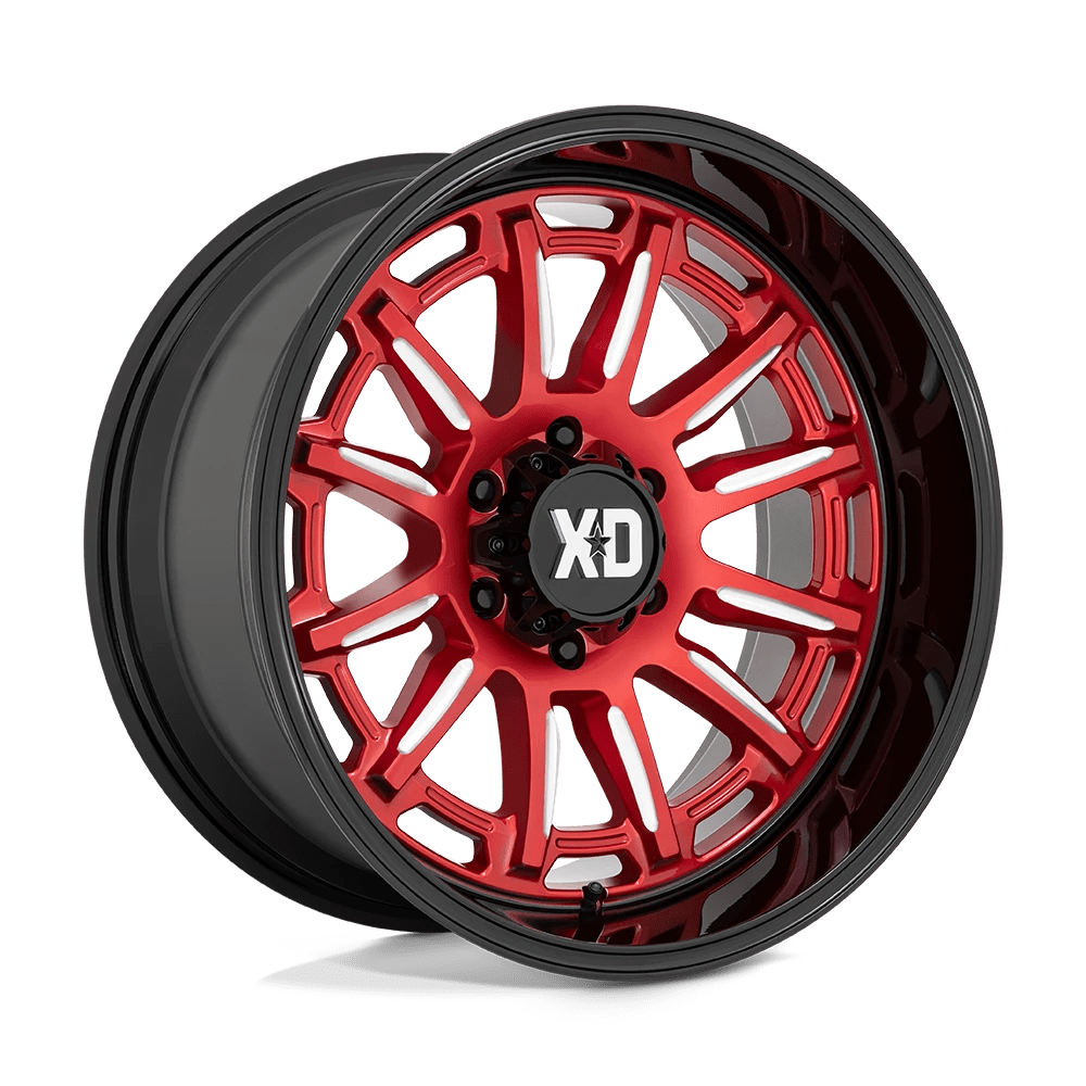XD XD865 PHOENIX 20X9 0 6X135/6X5.3 Candy Red Milled With Black Lip