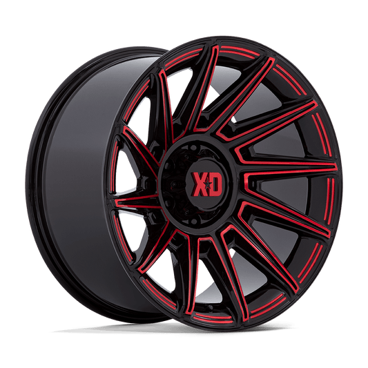 XD XD867 SPECTER 20X10 -18 6X139.7 GLOSS BLACK WITH RED TINT