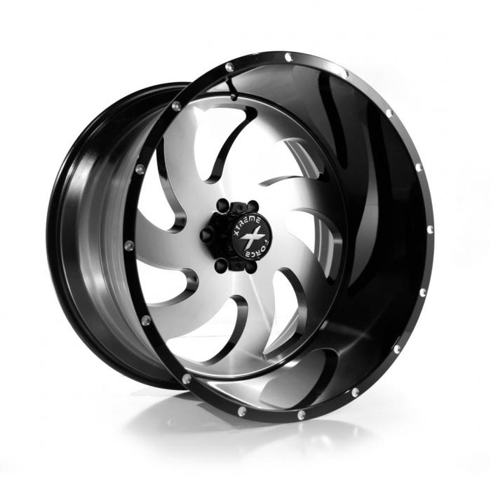 Xtreme Force XF-1 22x12 -44 8x180 Black and Brushed Face