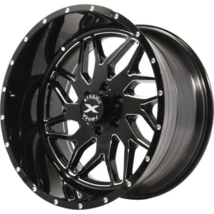 Xtreme Force XF-2 22x12 -44 6x139.7 (6x5.5) Black and Milled