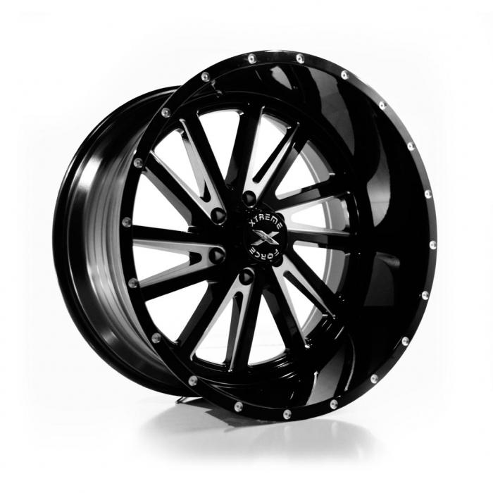 Xtreme Force XF-3 20x10 -19 6x139.7 (6x5.5) Black and Milled