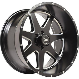 Xtreme Force XF-4 22x12 -44 6x139.7 (6x5.5) Black and Milled