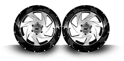 Xtreme Force XF-7 22x12 -44 8x170 Black and Brushed Face (right)