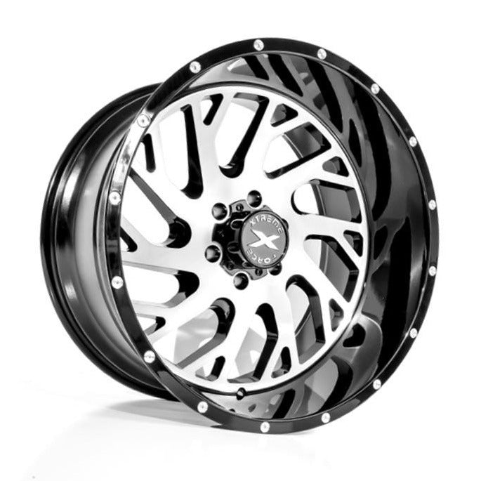 Xtreme Force XF-8 20x10 -19 8x165.1 (8x6.5) Black and Brushed Face (left)