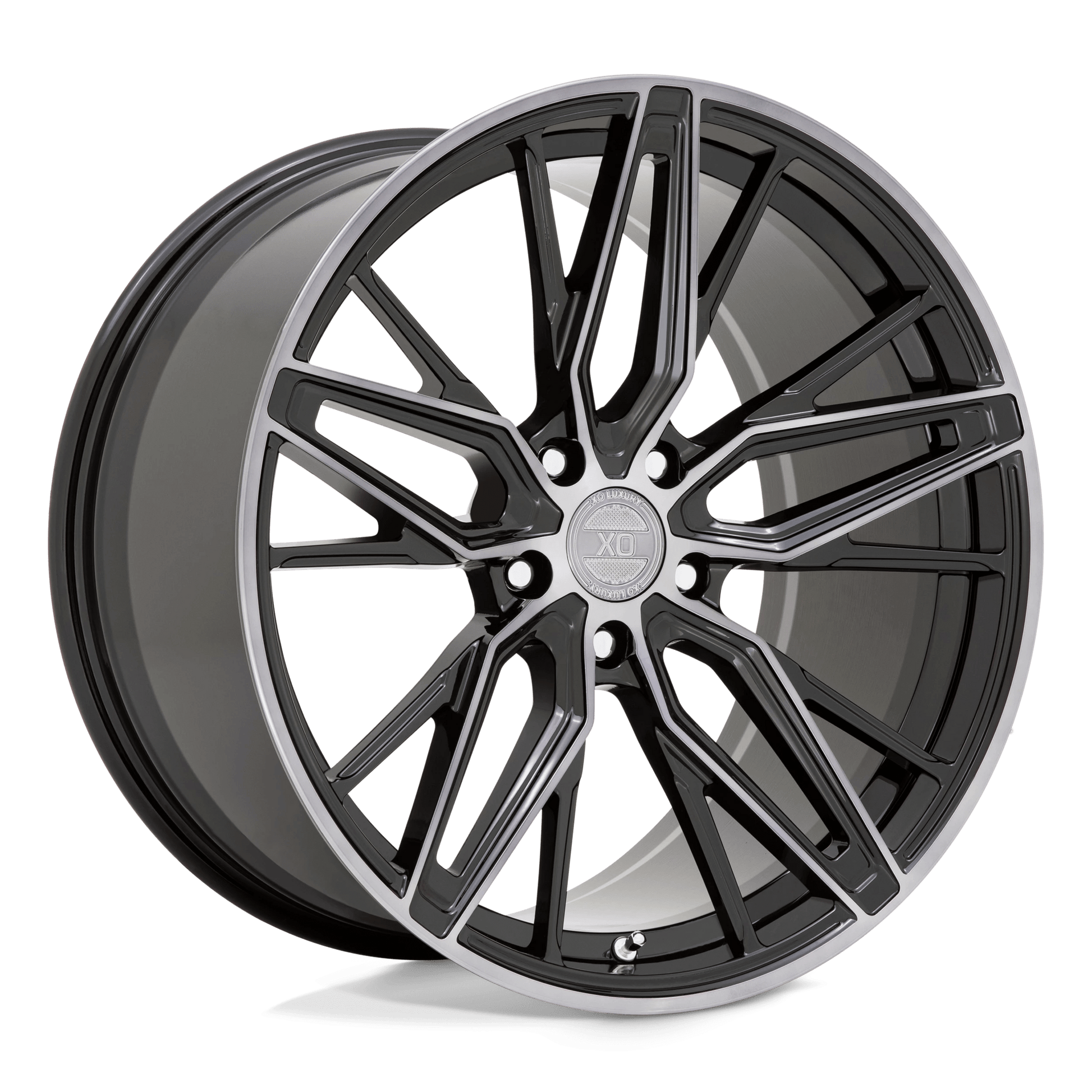 XO ZURICH 20X9 35 5X108/5X4.25 GLOSS BLACK W/ MACHINED GLOSS DARK TINT