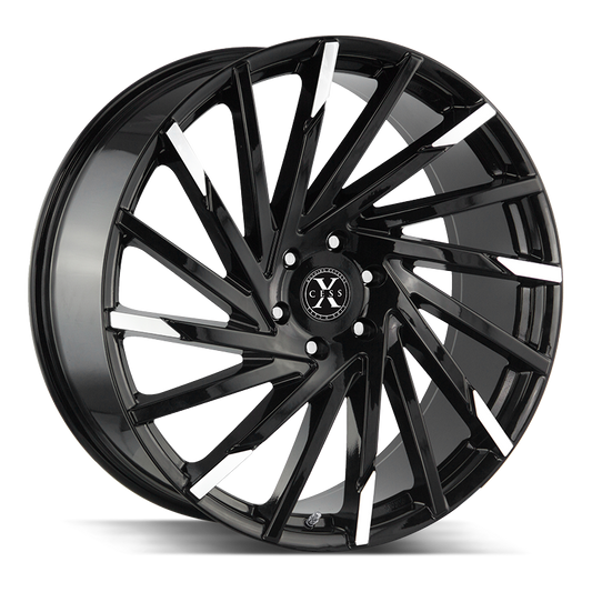 Xcess X02 22x9 +35 5x114.3 GLOSS BLACK MACHINED