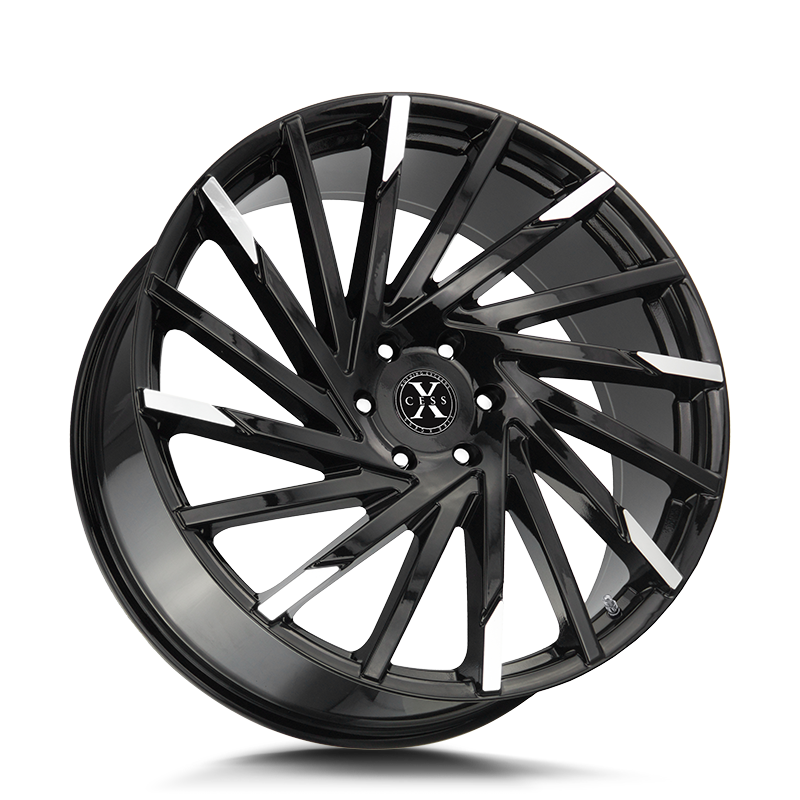 Xcess X02 22x9 +35 5x114.3 GLOSS BLACK MACHINED