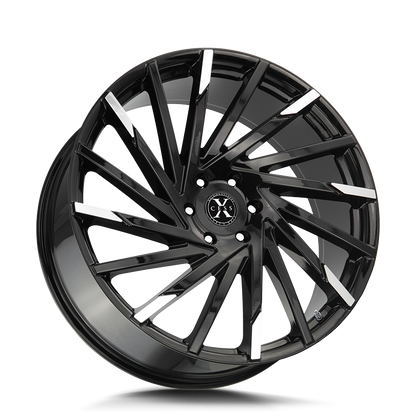 Xcess X02 22x9 +35 5x114.3 GLOSS BLACK MACHINED