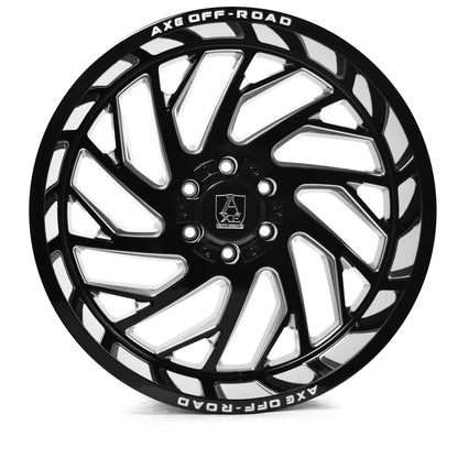 AXE Zeus 20x12 -44 8x165.1 (8x6.5) Gloss Black Milled