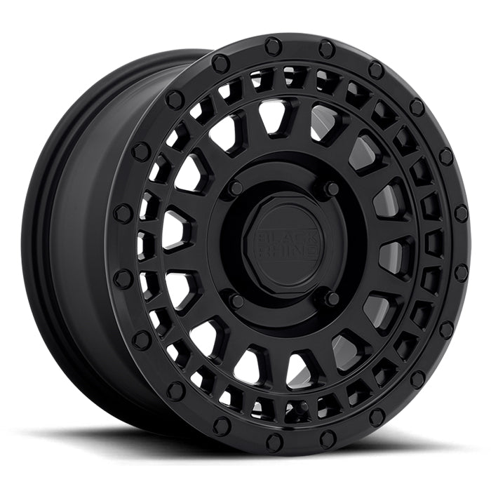Black Rhino Powersports PARKER UTV 15X7 51 4X110 MATTE BLACK