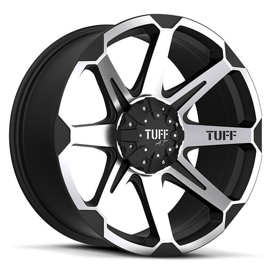 Tuff T05 16X8 10 6X139.7/6X5.5 FLAT BLACK W/ MACHINED FACE