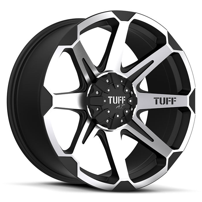 Tuff T05 20X9 15 6X135/6X5.3/6X139.7/6X5.5 FLAT BLACK W/ MACHINED FACE