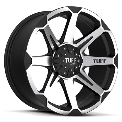 Tuff T05 20X9 15 6X135/6X5.3/6X139.7/6X5.5 FLAT BLACK W/ MACHINED FACE
