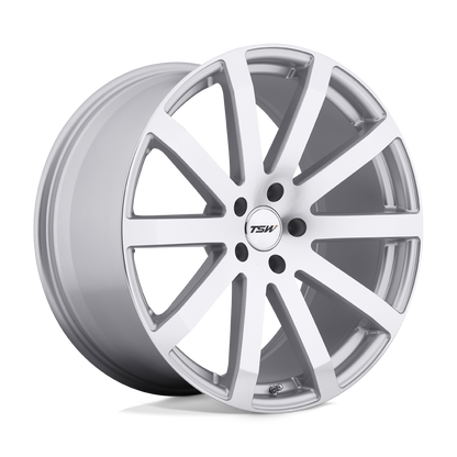 TSW BROOKLANDS 18X9.5 35 5X120/5X4.72 SILVER W/ MIRROR-CUT FACE