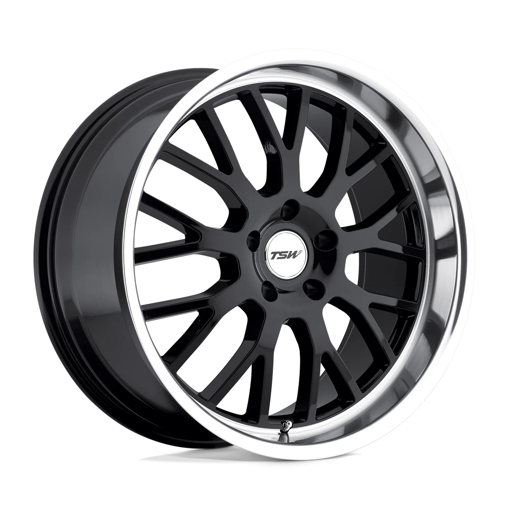 TSW TREMBLANT 20X8.5 35 5X120/5X4.72 GLOSS BLACK W/ MIRROR CUT LIP