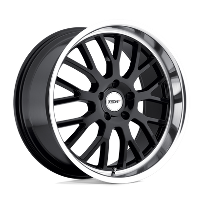 TSW TREMBLANT 18X8 20 5X114.3/5X4.5 GLOSS BLACK W/ MIRROR CUT LIP
