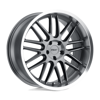 TSW AVALON 19X8.5 35 5X120/5X4.72 GUNMETAL W/ BRUSHED GUNMETAL FACE & MACHINED LIP