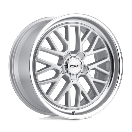 TSW HOCKENHEIM S 17X8 40 5X108 SILVER W/ MIRROR CUT LIP