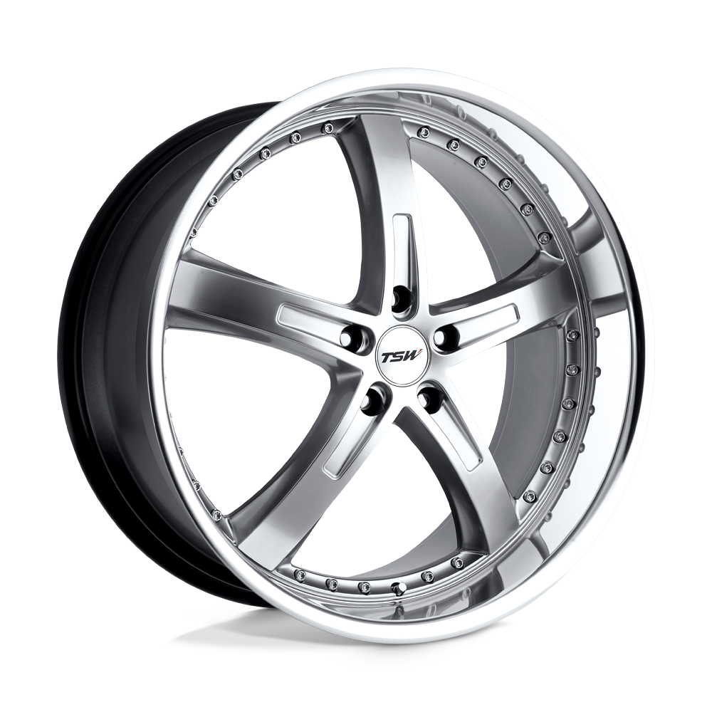 TSW JARAMA 18X8 40 5X108/5X4.25 HYPER SILVER W/ MIRROR CUT LIP
