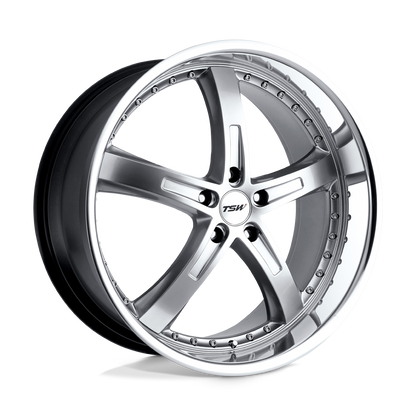 TSW JARAMA 18X8 35 5X100/5X100 HYPER SILVER W/ MIRROR CUT LIP