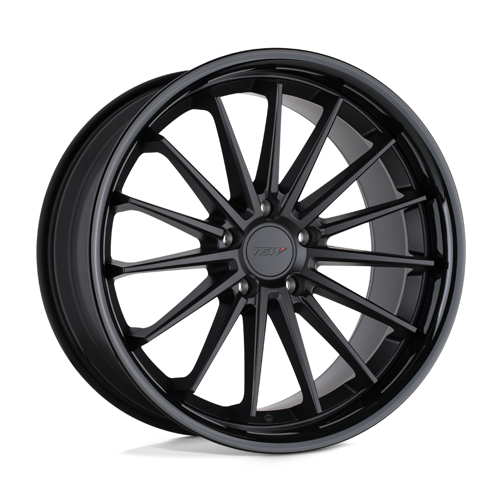 TSW MARINA 18X8.5 35 5X120/5X4.72 MATTE BLACK W/ GLOSS BLACK LIP