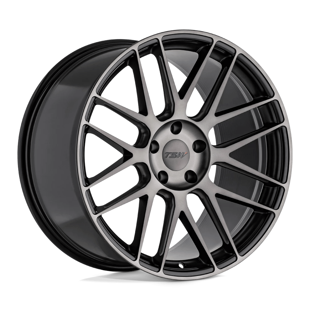 TSW NORD 19X8.5 35 5X120/5X4.72 SEMI GLOSS BLACK MILLED-MACHINED DARK TINT FACE