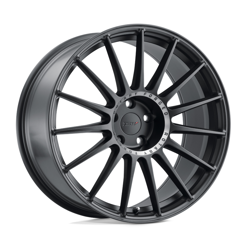TSW PADDOCK 18X8.5 35 5X120/5X4.72 SEMI GLOSS BLACK W/ MACHINED TINTED RING