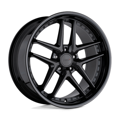 TSW PREMIO 20X8.5 20 5X120/5X4.72 MATTE BLACK W/ GLOSS BLACK LIP