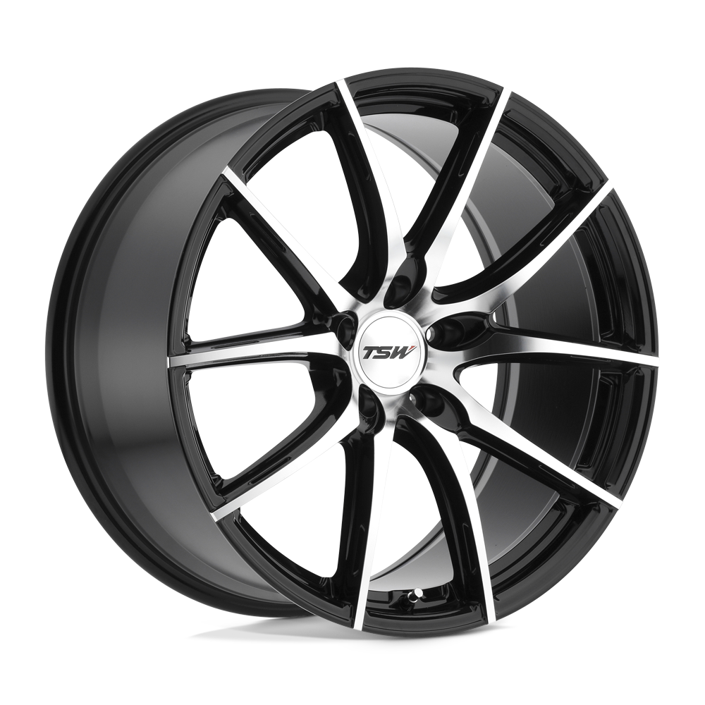 TSW SPRINT 18X9.5 20 5X120/5X4.72 GLOSS BLACK W/ MIRROR CUT FACE