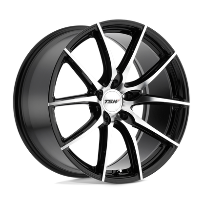 TSW SPRINT 18X9.5 20 5X120/5X4.72 GLOSS BLACK W/ MIRROR CUT FACE