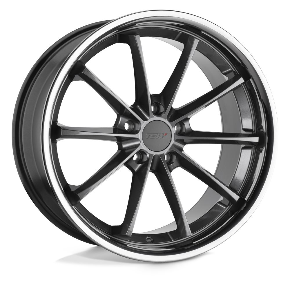 TSW SWEEP 18X8.5 35 5X120/5X4.72 GLOSS GUNMETAL W/ STAINLESS LIP