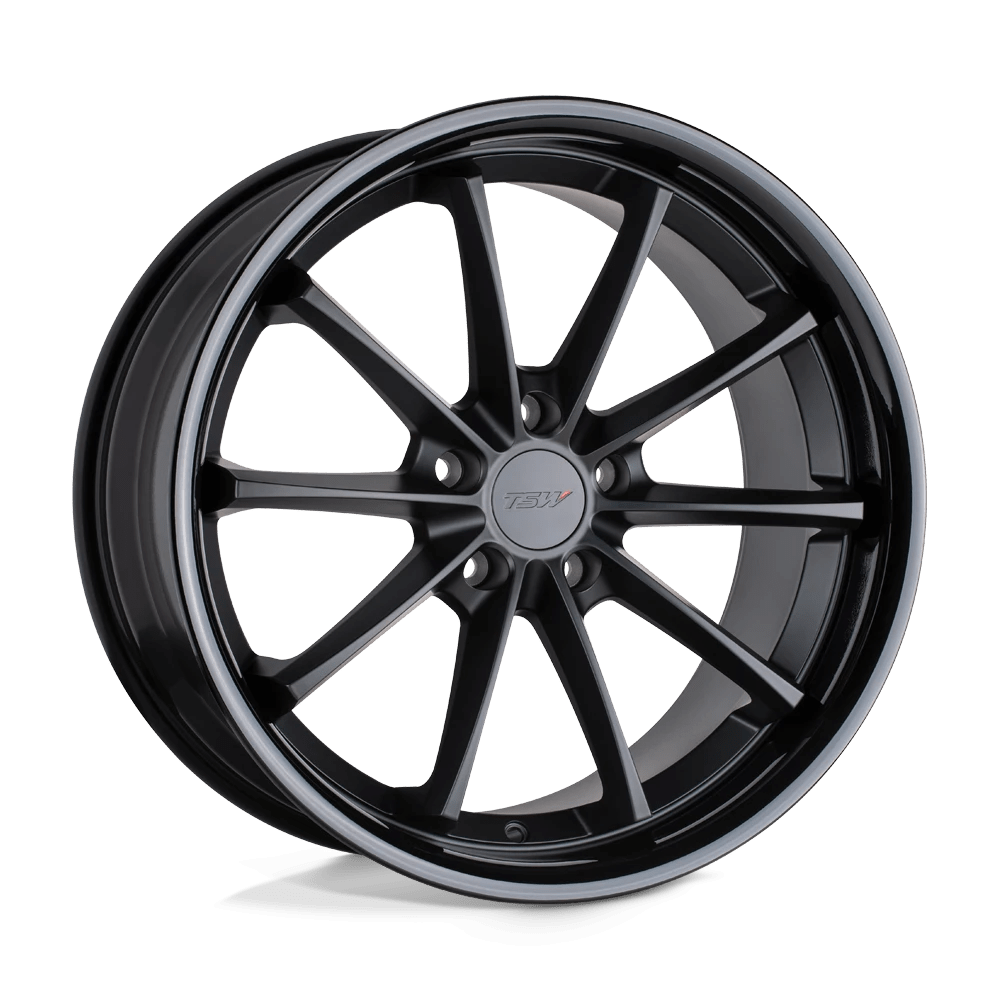 TSW SWEEP 20X8.5 20 5X120/5X4.72 MATTE BLACK W/ GLOSS BLACK LIP