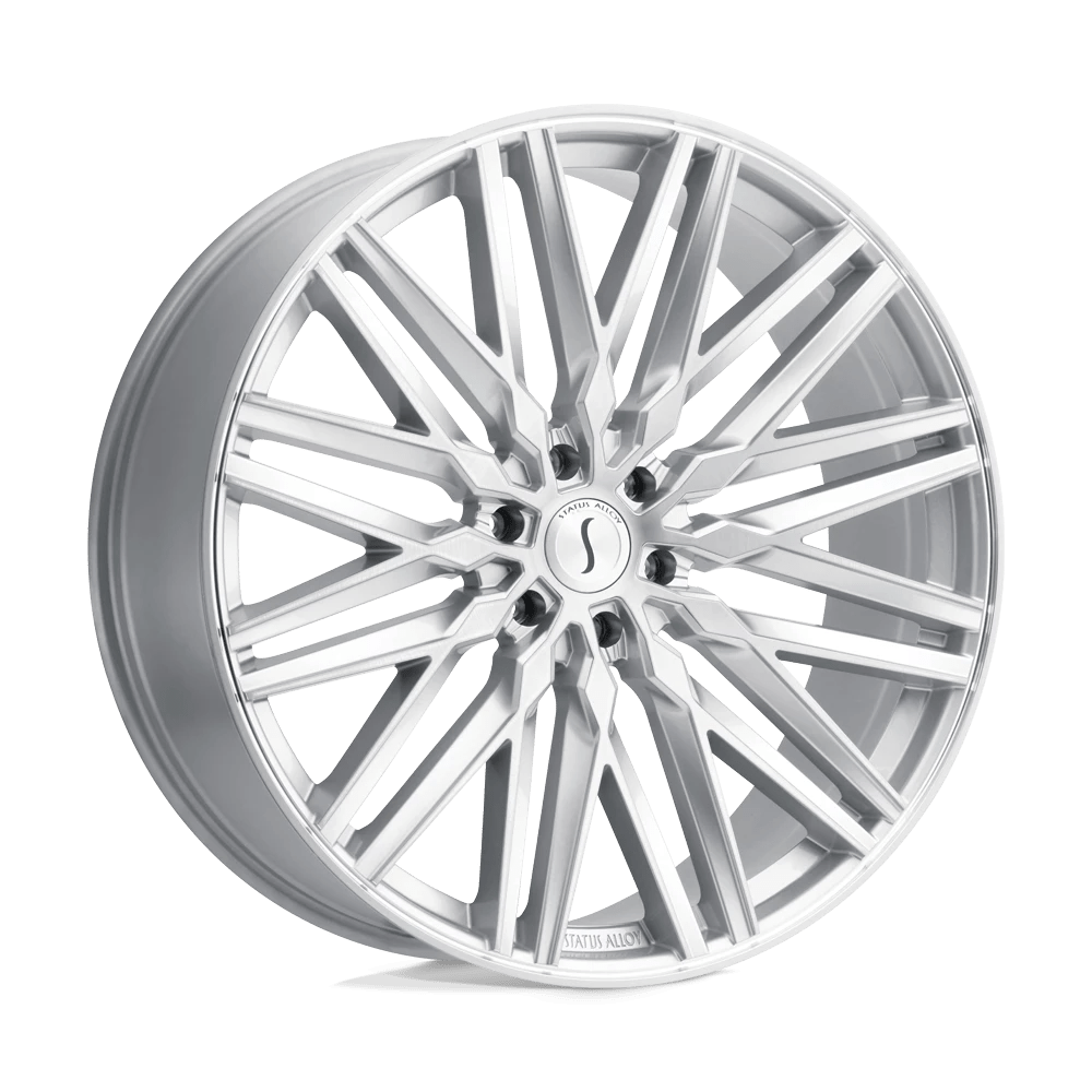 Status ADAMAS 20X9 15 6X114.3/6X4.5 SILVER W/ MIRROR CUT FACE