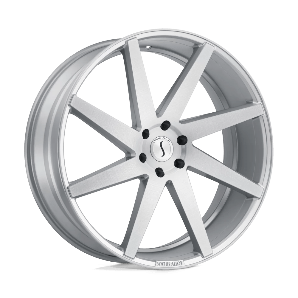 Status BRUTE 22X9.5 30 5X114.3/5X4.5 SILVER W/ BRUSHED MACHINED FACE