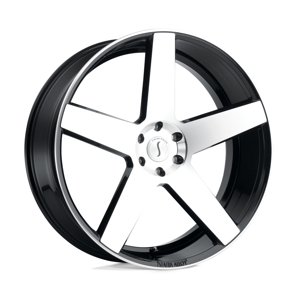 STATUS EMPIRE 24X9.5 15 6X139.7 GLOSS BLACK W/ MACHINED FACE