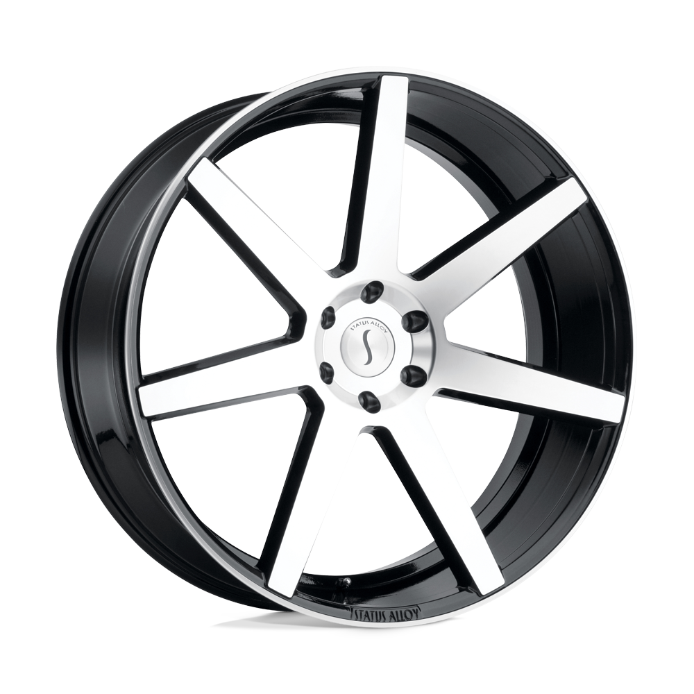 STATUS JOURNEY 22X9.5 15 6X139.7 GLOSS BLACK W/ MACHINED FACE