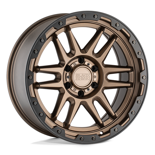 BLACK RHINO APACHE 18X9 -18 5X127 MATTE BRONZE W/ BLACK RING & BLACK BOLTS