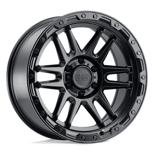 BLACK RHINO APACHE 17X8.5 0 6X139.7 MATTE BLACK W/ BLACK BOLTS
