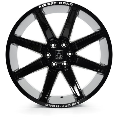 AXE Artemis 20x12 -44 8x165.1 (8x6.5) Gloss Black Milled