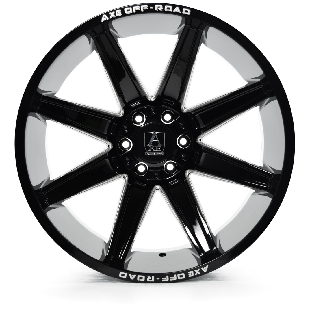 AXE Artemis 20x10 -19 8x165.1 (8x6.5) Gloss Black Milled