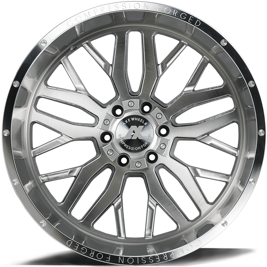 AXE Compression Forged Off-Road AX1.1 24x12 -44 6x135/6x139.7 (6x5.5) Silver Brush Milled
